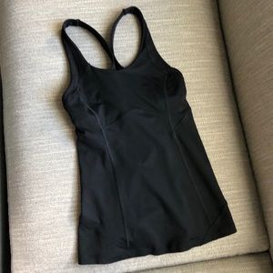 Lululemon black racer back tank sz 2